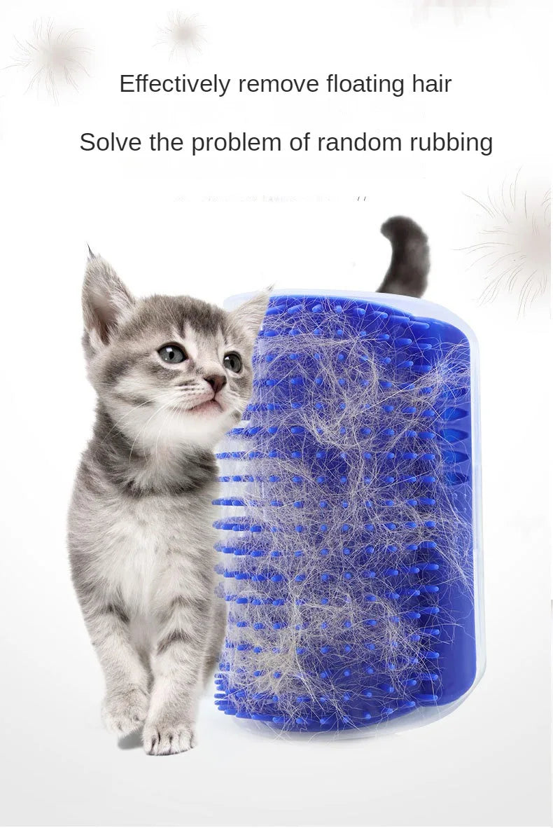 New Cats Wall Corner Gray Scratcher Brush Pet Comb Scratch Bristles Arch Massager Self Grooming Accessories Pets Supplies