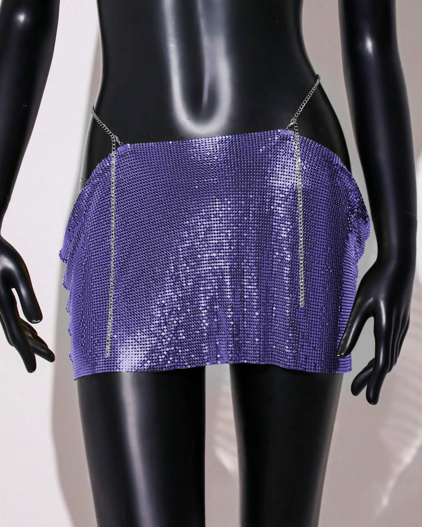NEW Arrivals 9 Colors Metal Sequins Beach Mini Skirt for Women Summer Nightclub Party Skirt Rave Festival Outfit Streetwear Nightclub Party Skirts