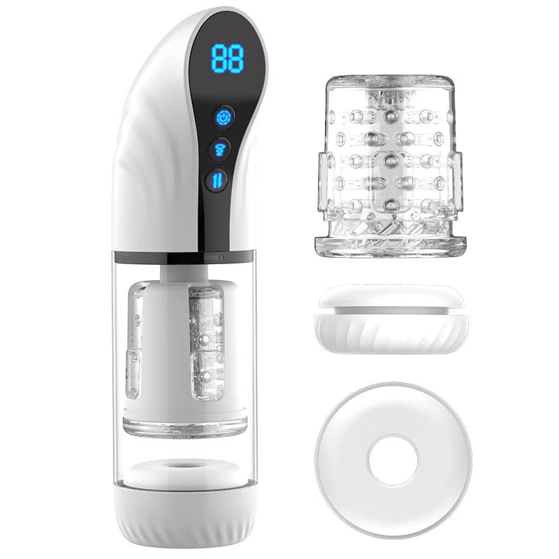 Telescopic Rotary Sucking Automatic Multinational Pronunciation Male Exercise Masturbator Adult High Stimulate Sex Toys for Men