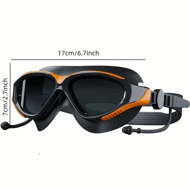 NEW 3 Colors Large Frame Women Men Swimming Goggles Anti-Fog Professional High-Definition Swimming Goggles Adjustable Wide Field of Vision Swimming Beach Water Pool Accessories Sports Supplies
