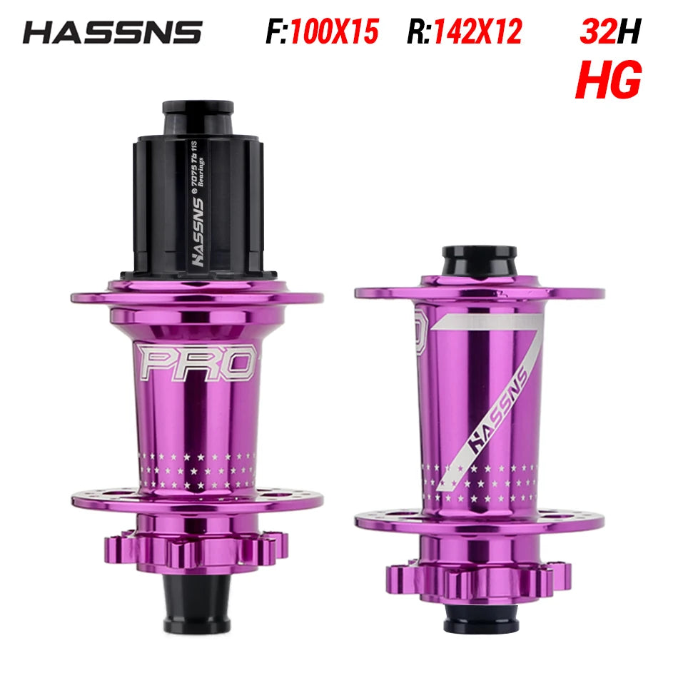 NEW Arrivals PRO7 Bicycle Hub 24/32Holes J-Bend Spokes THRU Axle 12X142 HG/XD/MS 4Pcs Set Sealed Bearing for SHIMANO Mountain Bike Road Racing Bikes Freehub Bicycle Accessories