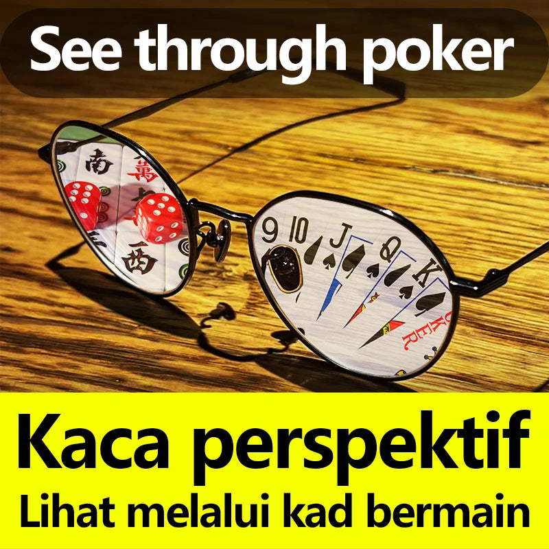 NEW Arrivals Poker Cheat Fournier-Playing Cards Marked Deck for UV Reader Texas Holden Poker Magic Board Game Invisible Marks Anti Cheating Eye Lens Glass Casino Poker Accessories