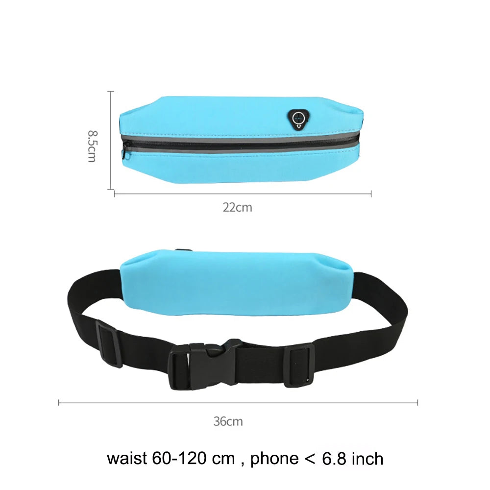 NEW Arrivals Running Belt Waist Bag for Cell Phone Sports Fanny Pack Waterproof Men Women Hidden Gym Bags Pouch Outdoor Travel Hiking Beach Cycling Waist Bags Sports Supplies