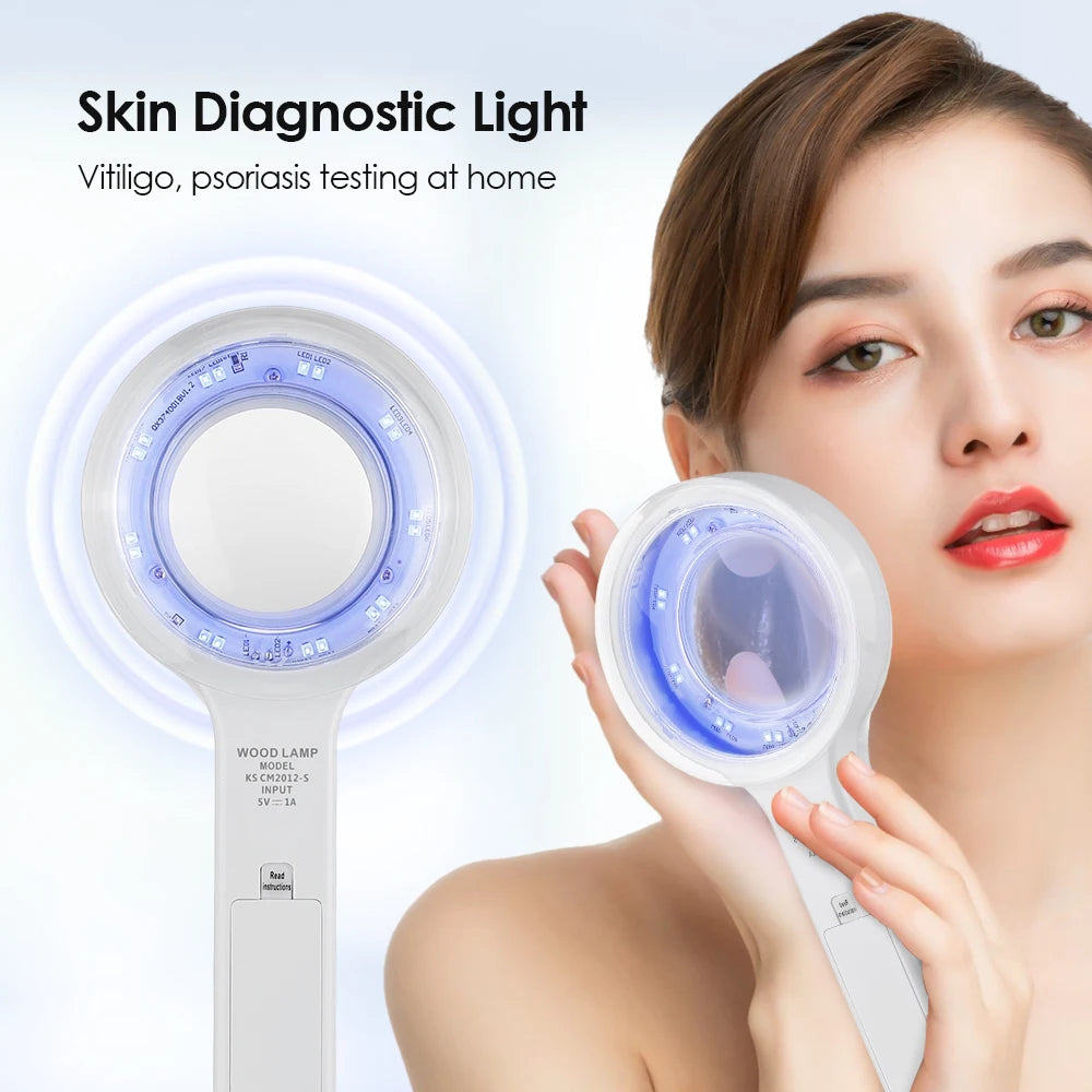NEW Arrivals Woods Lamp Skin Analyzer For Skin UV Magnifying For Beauty Facial Testing Wood Lamp Light Skin Analysis Detection Personal Care Accessories Skin Care Supplies