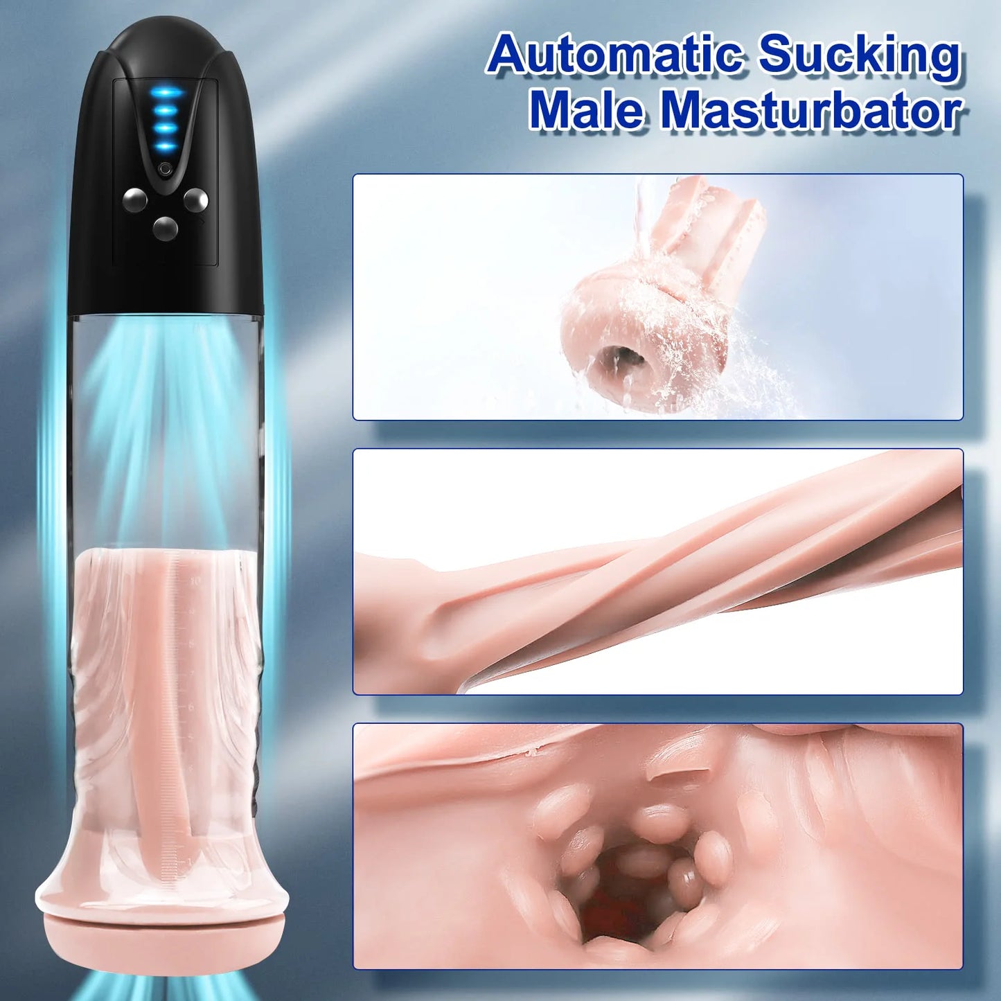 Adult 30cm Eectric Penis Pump with Pocket Pusssy Penis Automatic Enlargement Extender Vacuum Male Masturbator Adult Sex Tooys for Man