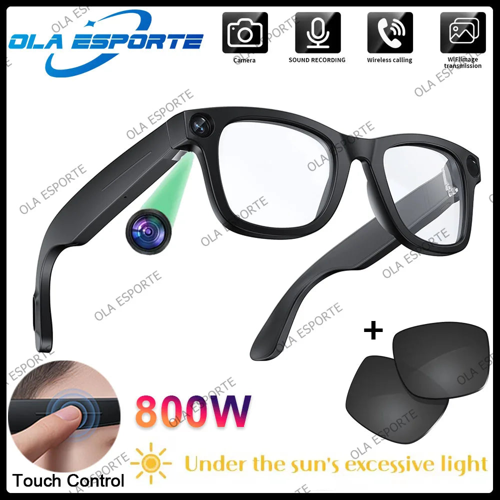 NEW Arrivals 4K AI Smart Glasses Multifunction Camera Bluetooth Call Voice Assistant Music Player Translate Glasses UV Polarized Sunglasses Xiaomi Outdoor Business Meetings Spy Glasses