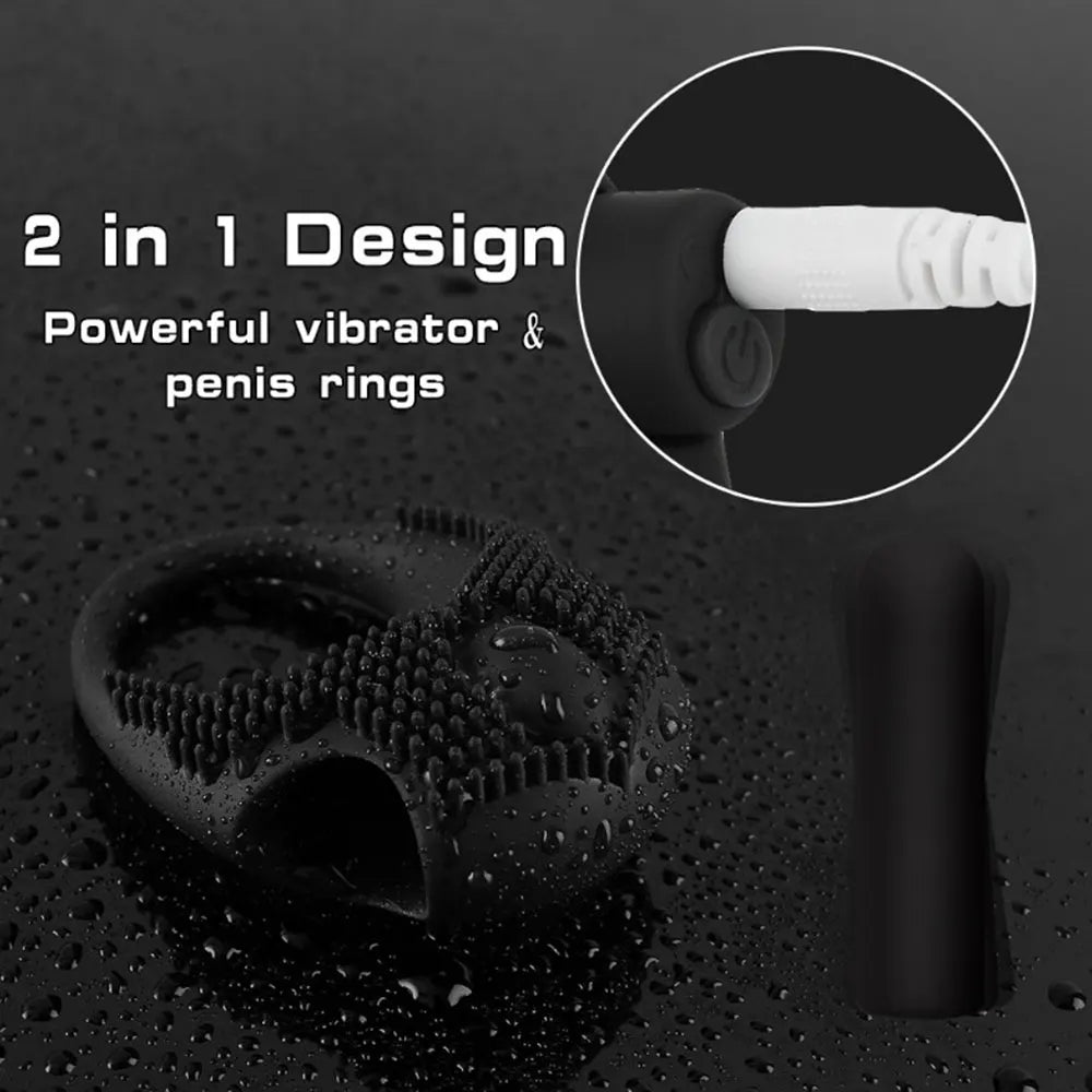 Adult 10 Frequency Vibrator Cockring Penis Cock Ring on for Man Delay Ejaculation Sex Toys for Men Couple Rings Penisring Toy for male