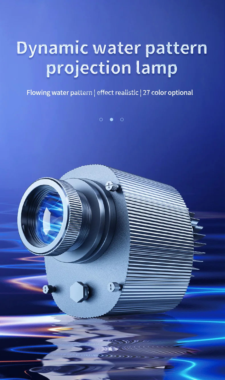 NEW 160W Waterproof Outdoor Water Wave Ocean Wave Light Water Wave Effect Projector with Gobo Projector Home Outdoor Decoration Supplies