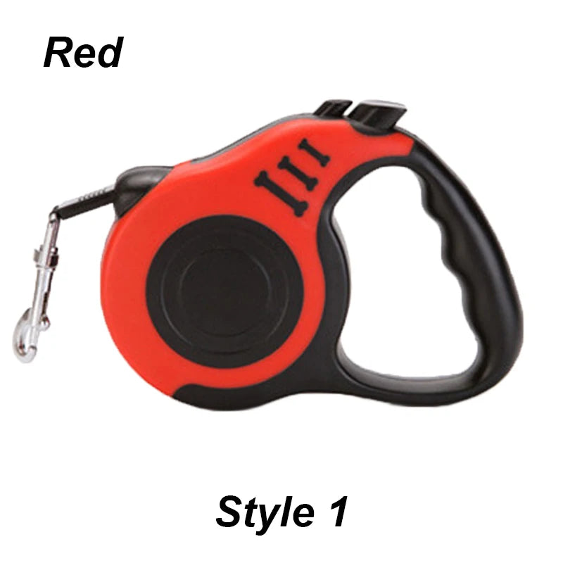 NEW Arrivals 12 Colors 5m Dog Leash Strong Automatic Retractable Durable Nylon Lead Puppy Outdoor Travel Walking Hiking Traction Rope Dogs Accessories Pets Supplies