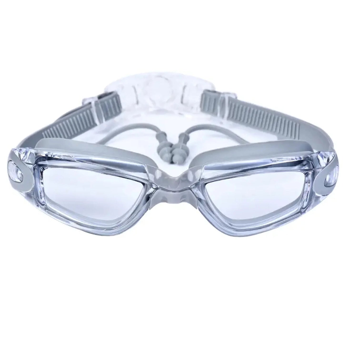 NEW 4 Colors Adult Swimming Goggles High Definition Swimming Water Pool Beach Goggles Non-Eye-Proof Silicone Earplugs Large Frame Anti-Fog Professional Waterproof Nose Ear Protection Set