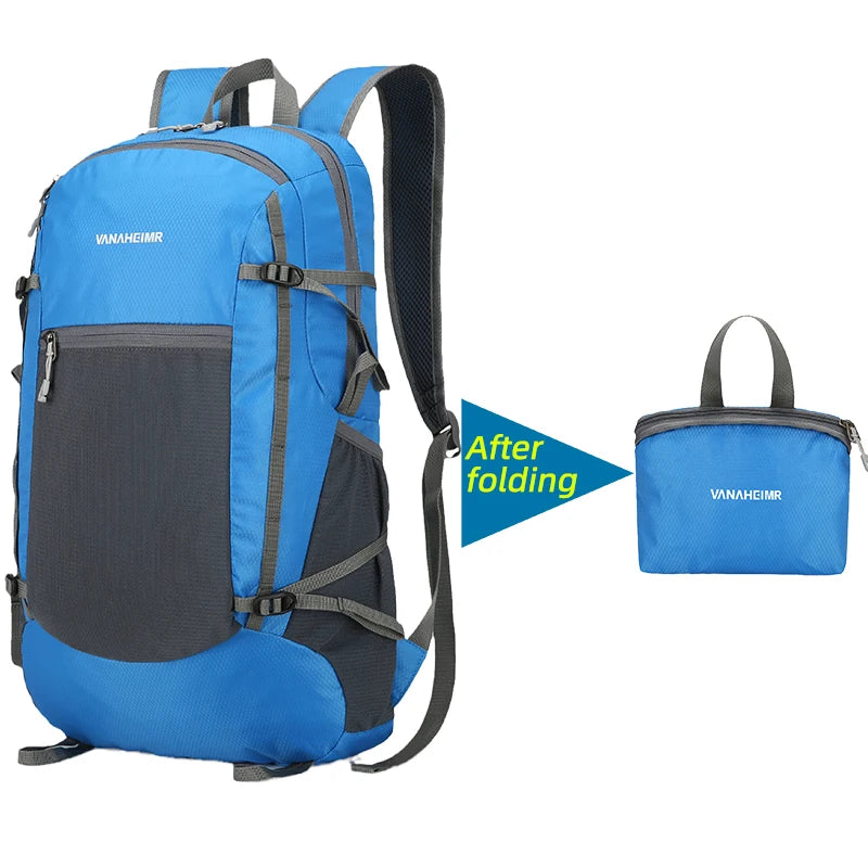 NEW 18L Portable Foldable Backpack Folding Mountaineering Bag Ultralight Women Men Outdoor Climbing Cycling Travel Knapsack Hiking Daypack Sports Accessories