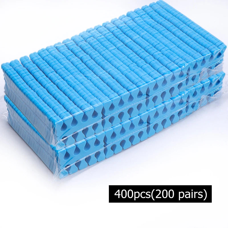NEW Arrivals 200/400PCS Set Nail Art Toes Separators Soft Sponge Fingers Foot Gel UV Polish Coating Painting Manicure Pedicure Tools Foam Women Cosmetic Accessories Manicure Pedicure Supplies