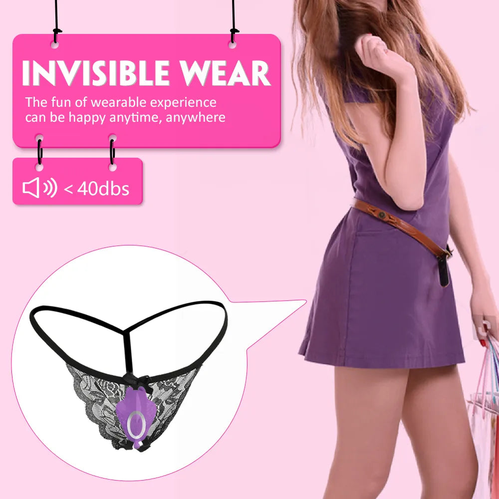 Wearable Dildo Vibrator G Spot Clitoris Stimulator Butterfly Vibrating Panties Erotic Toy Adult Toy for Women Orgasm Masturbator