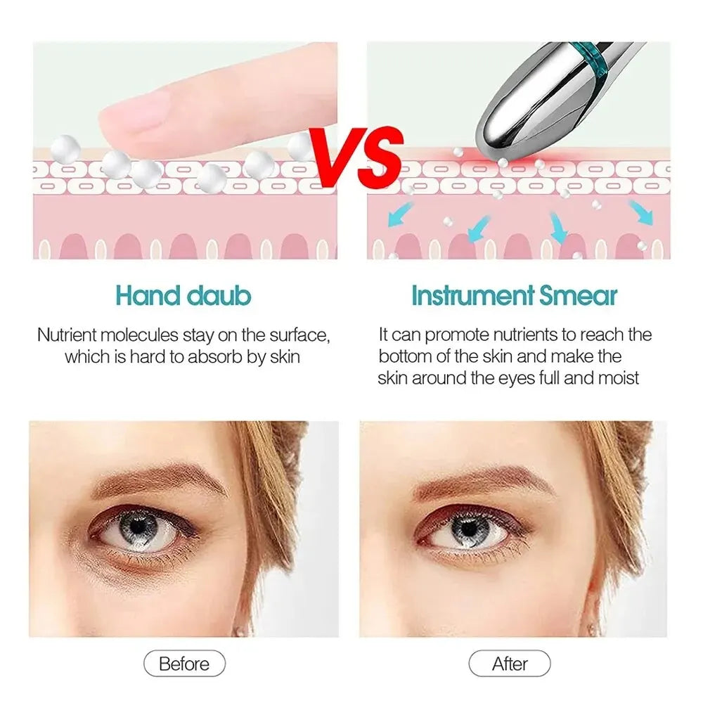 Beauty RF Eyes Massager Electric Eye Care Device Fatigue Relieve Dark Circle Eye Bag Remoal Anti Wrinkle Face Massage Eye Tool