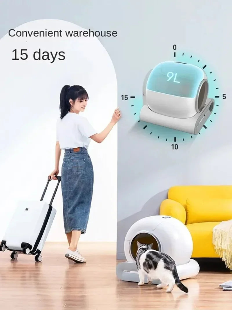 English Version Tonepie 65L Automatic Smart Cat Litter Box Self Cleaning Fully Enclosed Cat Litter Box Pet Toilet Litter Tray