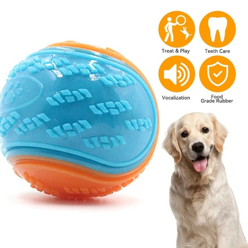 6PCS Set Squeaky Balls Toys Dogs Interactive Toys TPR Dog Chew Toy for Dog Pet Teeth Cleaning Bite Resistance Pet Supplies