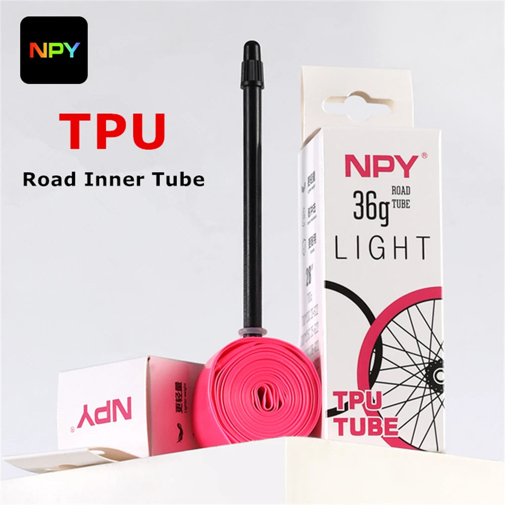 New 1Pcs Ultralight 28g Bike TPU Inner Tube 700X18 25 28 32 Road Bicycle TPU Material Tire 65mm Length French Valve Cycling Accessories Sports Supplies