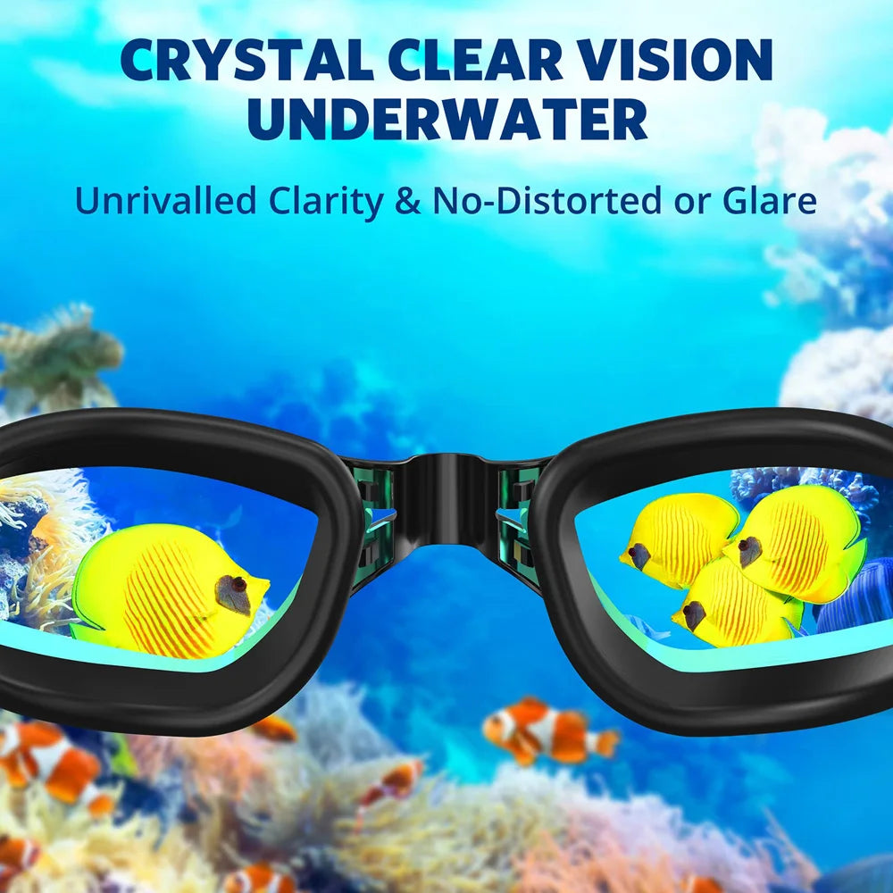 NEW Arrivals 10 Colors Swimming Goggles Professional Waterproof Swim Eyewear Glasses Anti-Fog 100% UV Protection No Leaking For Adult Men Women Youth Sports Supplies