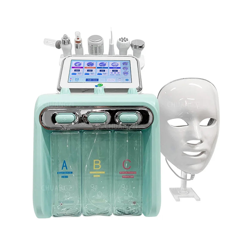 6 In 1 H2O2 Water Ox--ygen Jet Peel Hydra Beauty Skin Cleansing Hy-dra Dermabrasion Facial Machine Water Aqua Peeling