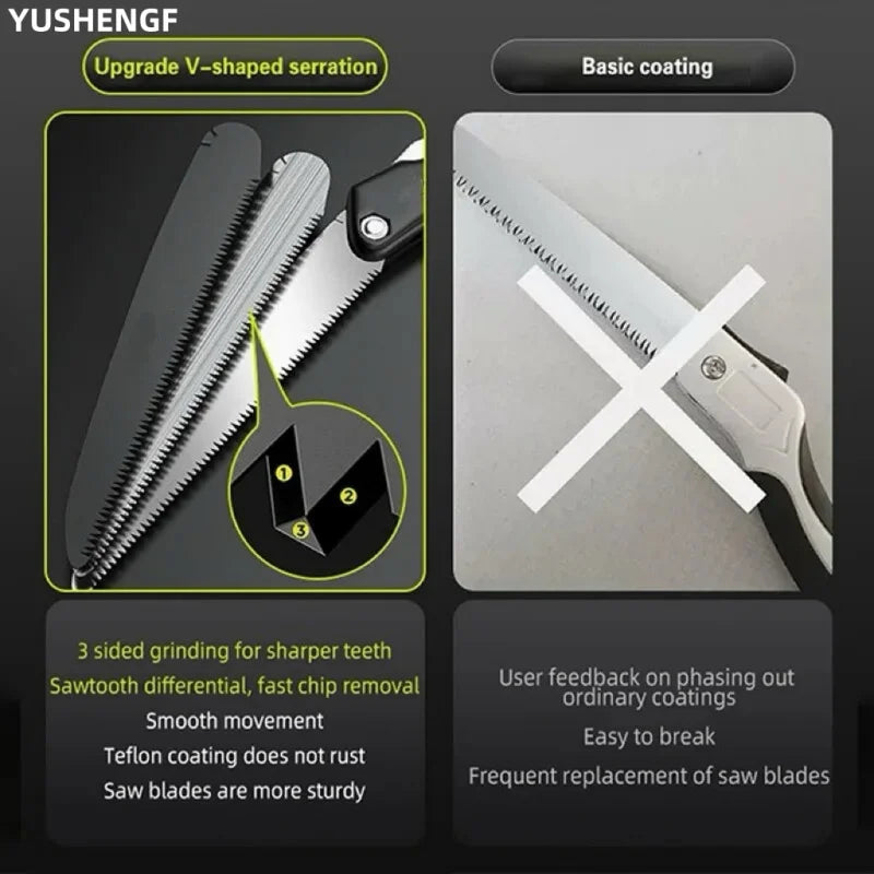 NEW Arrivals 1PC Portable Saw for Woodworking, Garden Tools a Versatile Folding Hacksaw Designed for Cutting Wood Perfect for Pruning Trees Home Garden Accessories