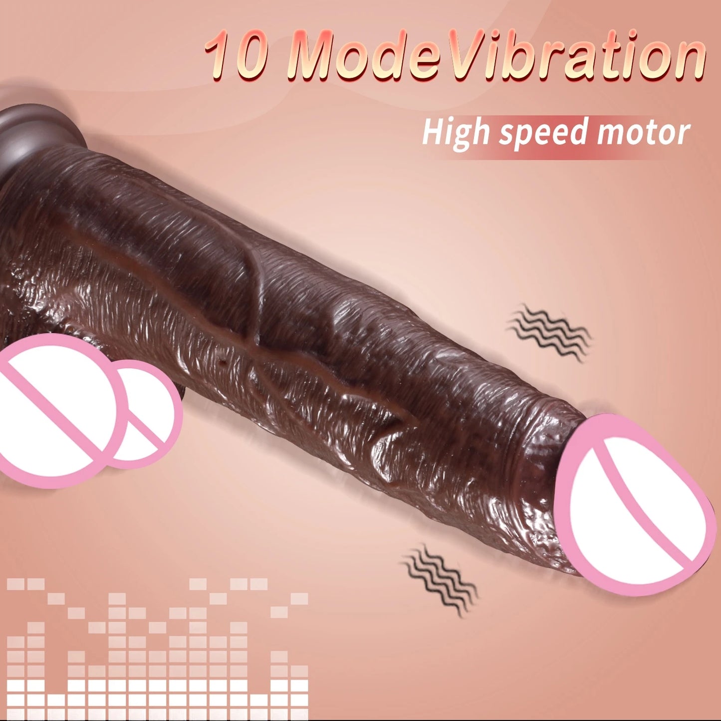 NEW Arrivals 10 inch Realistic Dildo Big Penis Anal Dildos Female Masturbation Telescoping Vibrator Vagina Anal Stimulator Sex Toy for Women Adults Sex Store Products