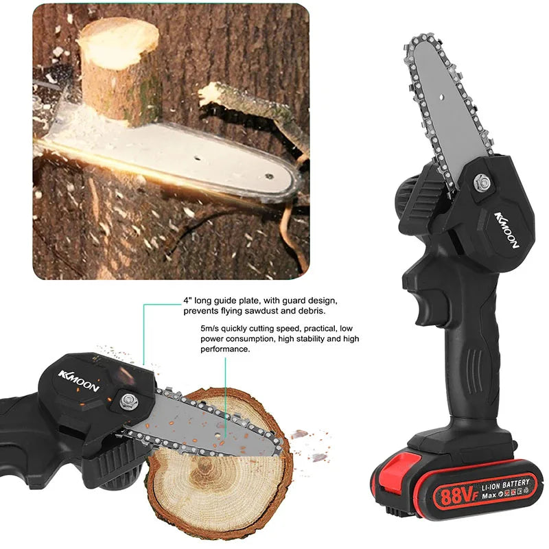 10Pcs/Set Portable Mini Electric Saw Fruit Tree Cordless Electric Garden Scissors Rechargeable Tools Scissors And 4inch Chainsaw