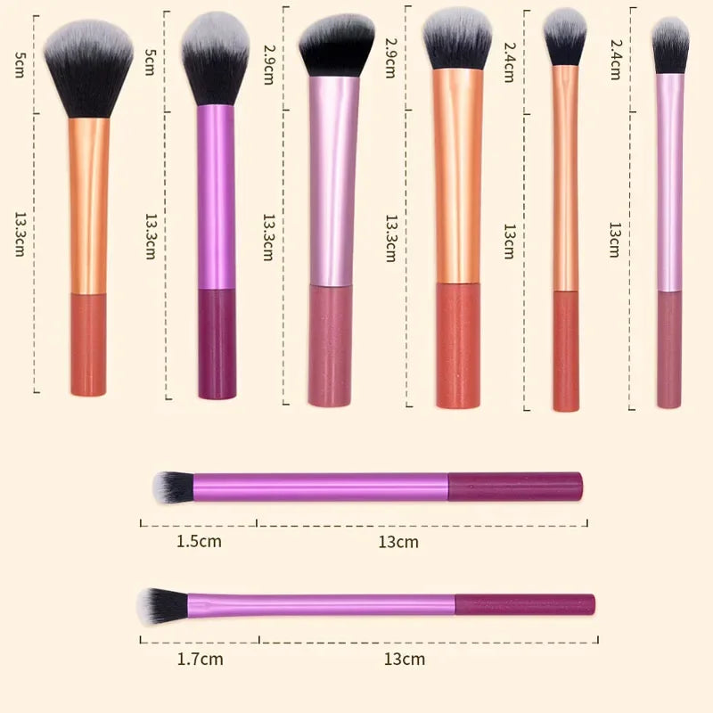 8PCS Makeup Brushes Set For Cosmetic Foundation Powder Blush Eyeshadow Kabuki Blending Make Up Brush Beauty Tool