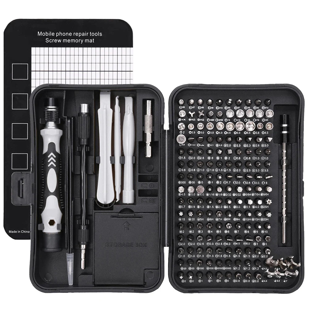 NEW Arrivals 170PCS In 1 Set Precision Screwdriver Set Magnetic Screw Driver Bits Torx Hex Bits iPhone Computer TV Mobile Phone Laptop Tablets Drone Professional Handle Repair Tool Kit