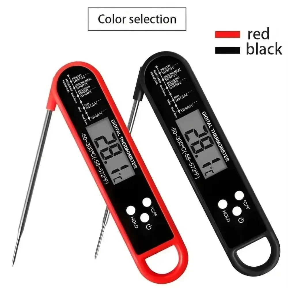 NEW Arrivals -50 300C Waterproof Digital Food Kitchen Thermometer For Oven Meat Cooking Grilling With Rotating LCD Screen Alarm Function Outdoor BBQ Picnic Camping Cooking Accessories