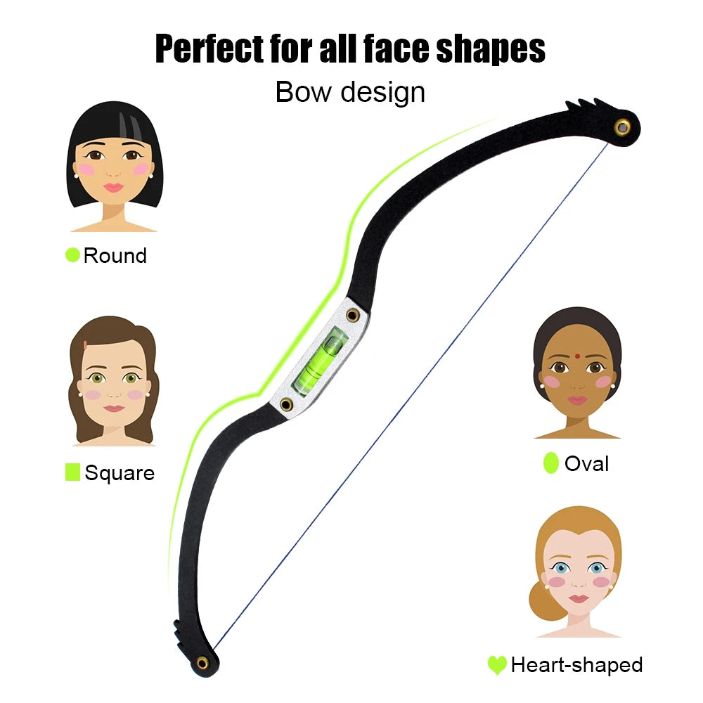 Semi-Permanent Eyebrow Positioning Metal String Mark Ruler Microblading Horizontal Tattoo Bead Mapping Ruler Measuring Brow