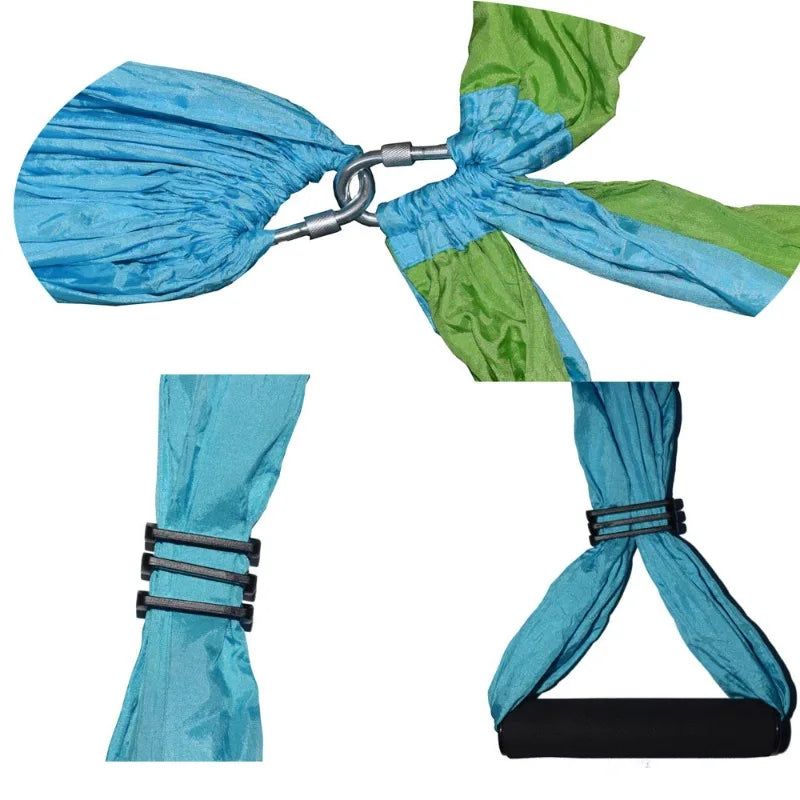 Yoga Hammock Swing Yoga Aerial Color Matching Parachute Cloth Non-elastic Anti-gravity Yoga Belt Hammock Aerial Silk Set