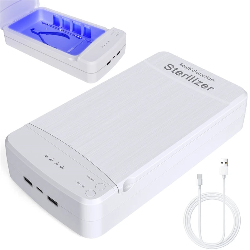 UV Nail Tools Sterilizer Disinfection Box LED Tray Box Multi-function Sterilization Aromatherapy Device for Manicure Tools