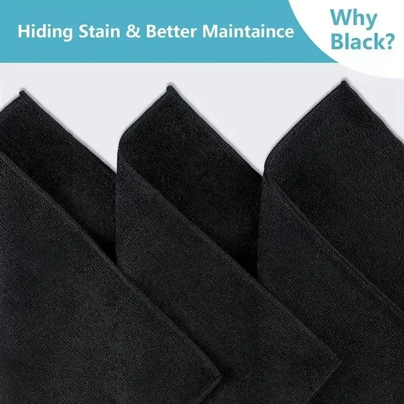 NEW 12PCS Set 25x25Cm Thicken Microfiber Cleaning Cloths Lint Free Microfiber Cleaning Towel Cloths Reusable Cleaning Towels Absorbent for Car Window Home Cleaning Supplies