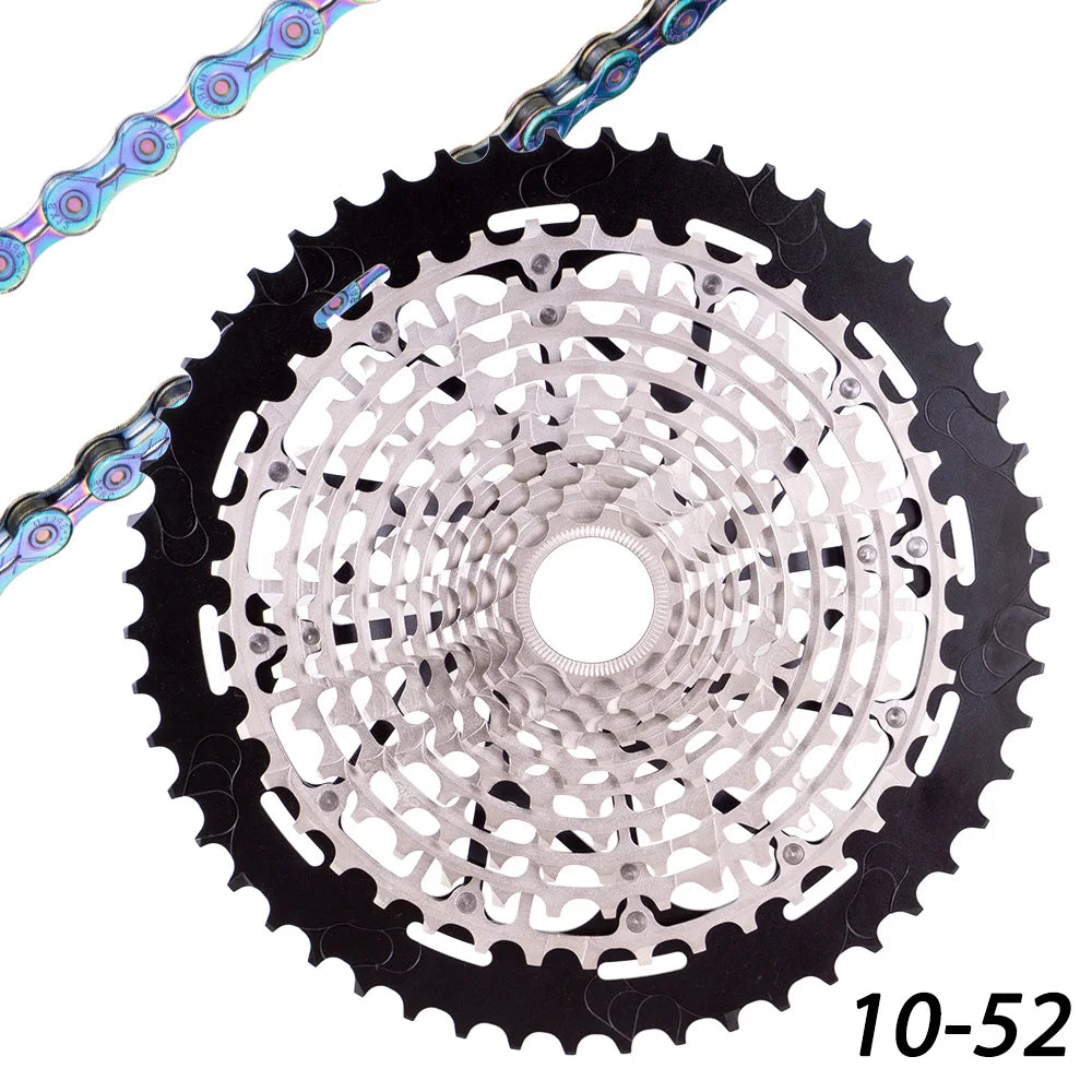 NEW Arrivals Ultimate MTB 12 Speed Lightweight 376g Cassette 10-50T MS ULT Micro K7 Spline 12speed For M6100 M7100 M8100 Mountain Bike Shift Chain Bicycle Accessories Sports Supplies
