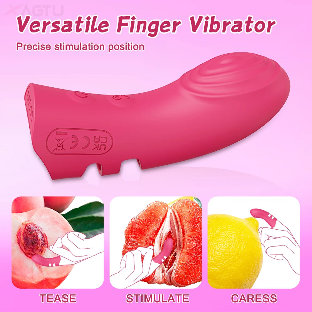 NEW Arrivals Finger Vibrator Masturbation Sexy Adult Female Couple Clitoris Penetration Vagina Vibration Stimulator Dildo Vibrator Adult Toys