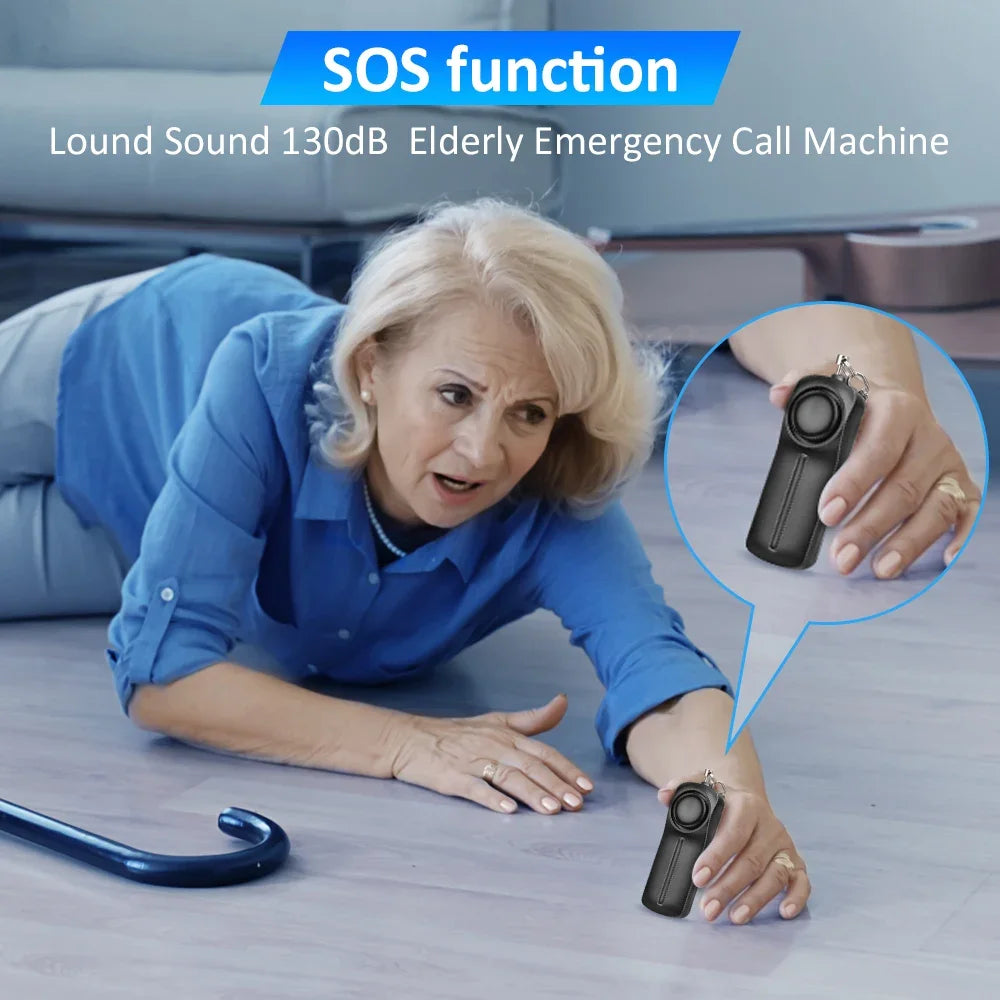 NEW Women Anti Attack Emergency Alarm 130dB Self Defense Alarm Portable Personal Safety Alarm with Keychain for Kids Girls Elderly Women Safety Security Accessories
