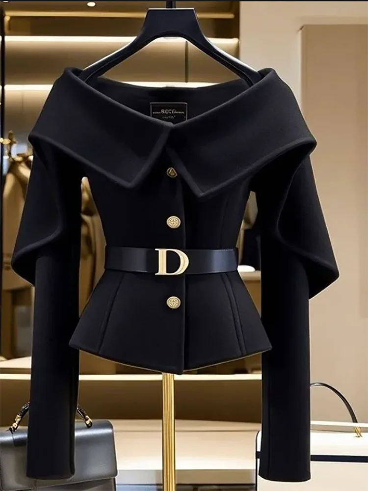 NEW Arrivals UK S-2XL Size Chic Casual Short Jacket Women's Outwear Autumn Winter New High-End Slim Single-Breasted Small Chanel Style Coat Top