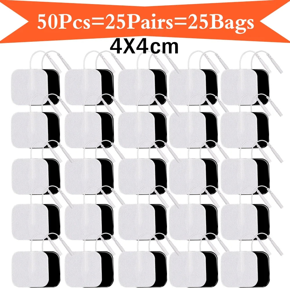 NEW Arrivals 10/20/50/100PCS 4×4cm/5×5cm TENS Electrode Pads Massager Electrodes Patch For Acupuncture Pulse EMS Muscle Stimulator Sticker Health Care Supplies