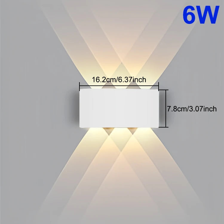 NEW Arrivals LED Wall Mounted Lamp Indoor Up and Down Interior Wall Light Bedroom Living Room Corridor Outdoor Garden Courtyard Pathway Lighting Home Decor