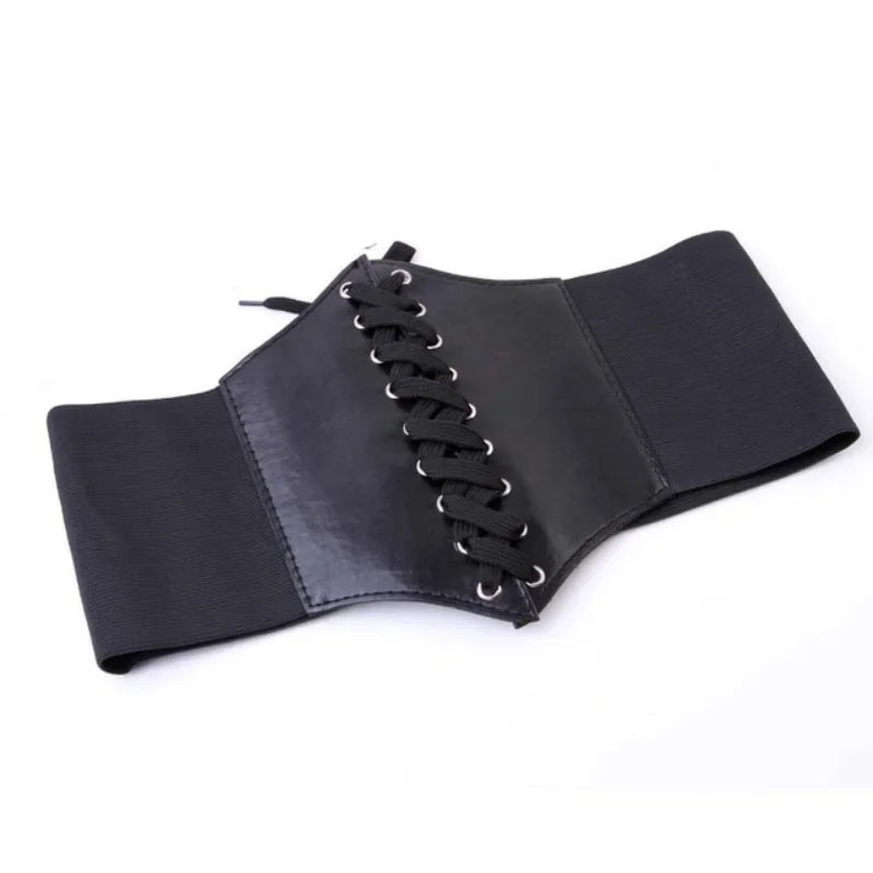 NEW Arrivals Women Girls Black Body Shapewear Women Gothic Punk Clothing Under Bust Waist Clincher Trainer PU Leather Elastic Sexy Bridal Corsets and Bustiers Female Slim Body Supplies Ladies High Quality Fashion Underwear Pr