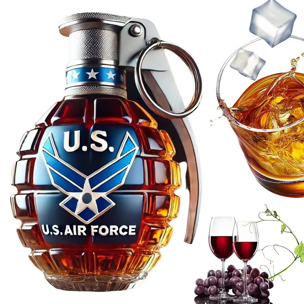 NEW Military Hand Whiskey Bottle Engraved Hand Shape Whiskey Glass For Bar Office Home Decor Wine Cocktail Bottle Statue Decoration