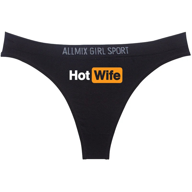 New Arrivals 4 Colors Women's G-String Sexy Panties *Hot Wife* Underwear Sports Fitness Seamless Girl's Underwear Low Waist Traceless Ladies Brief