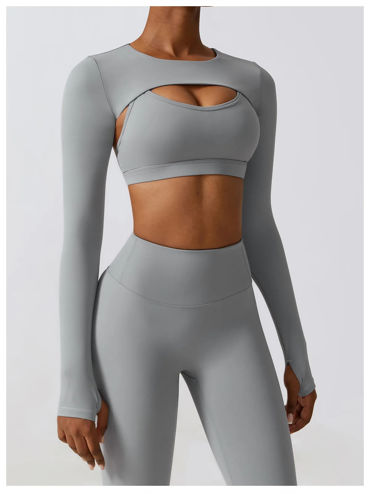 NEW S-XL 4 Colors Women Crop Tops Long Sleeve Breathable Running T-Shirts Gym Sports Top with Pad Yoga Shirts Fitness Workout Yoga Clothing Sets