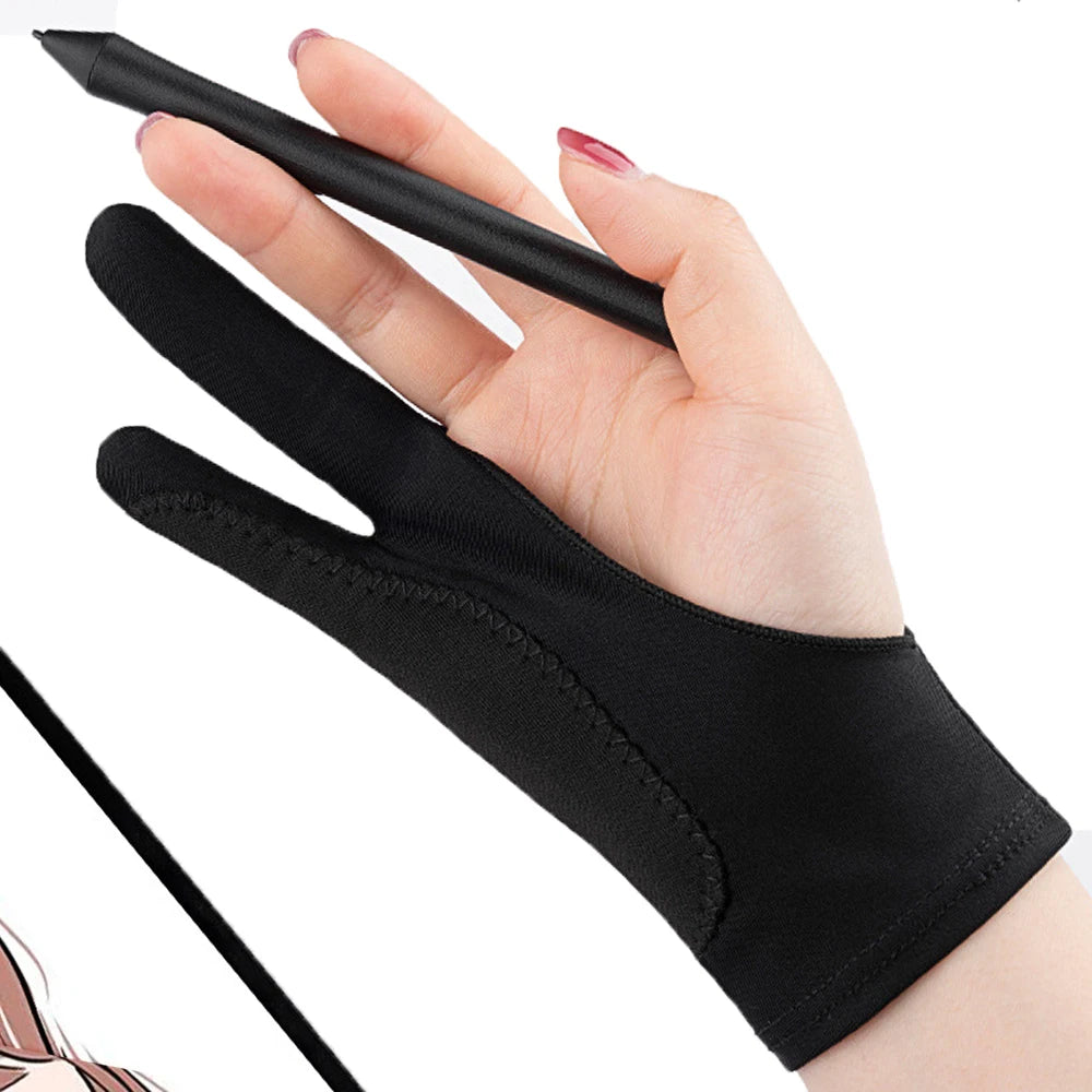 Two-finger Painting Gloves Anti-Touch Anti-Pollution Anti-Dirty, Right And Left Hand Glove,for iPad Tablet Touch Screen Drawing