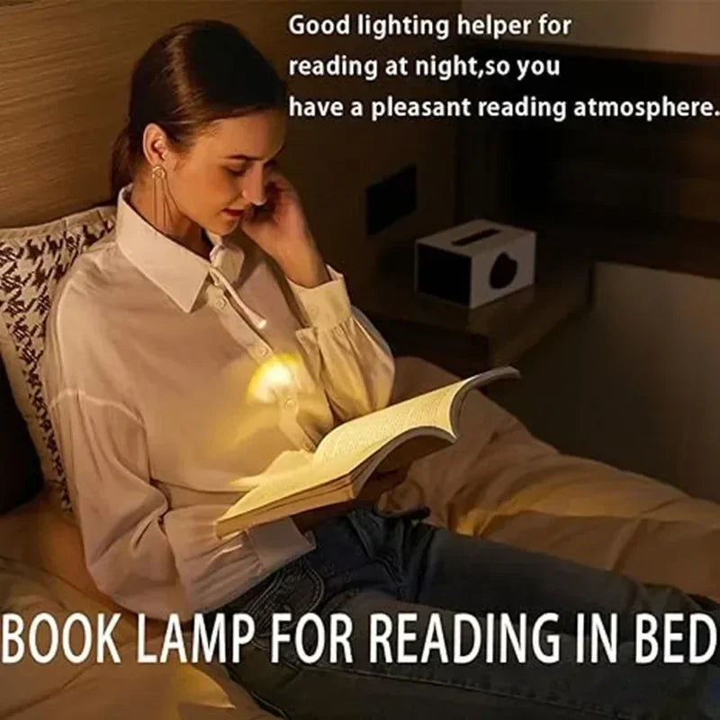NEW Arrivals 5~10PCS Set Mini Book Light Laptop Keyboard Portable Clip Night Light USB Charging LED Dimmable Bedroom Eye Protect Camping Clip 360° Flip Book Lamp