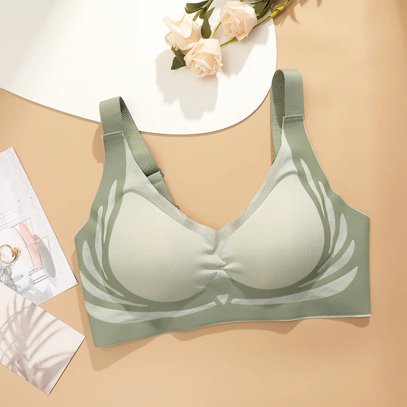 NEW Arrivals M-2XL 4 Colors Super Gather Wireless Push-Up Bra Women Gathered Up Soft Support Adjustable Underwear Anti-Sagging Seamless Lift-Up Bra Ladies Luxury Underwear