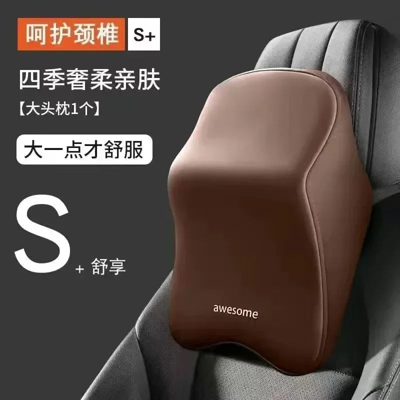 NEW Arrivals Car Lumbar Back Support Headrest Neck Pillow Memory Foam Lumbar Pillow Universal Soft Neck Pillows Cushion Car Seat Cushion