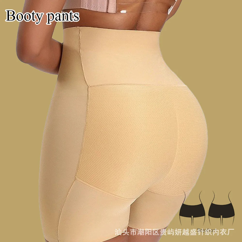 NEW Arrivals High Waist Butt Pad Women Underwear Realistic Plump Cheeky Bottom Seamless Peach Butt Large Size Waist Shaping Abdomen Control