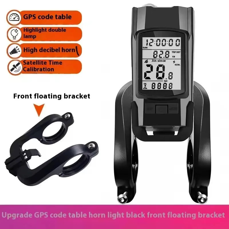NEW GPS Wireless Code Table Speaker Light 3 in1 Five-Star Positioning 4000mAh Long Endurance High Brightness Riding Equipment Bicycle Accessories