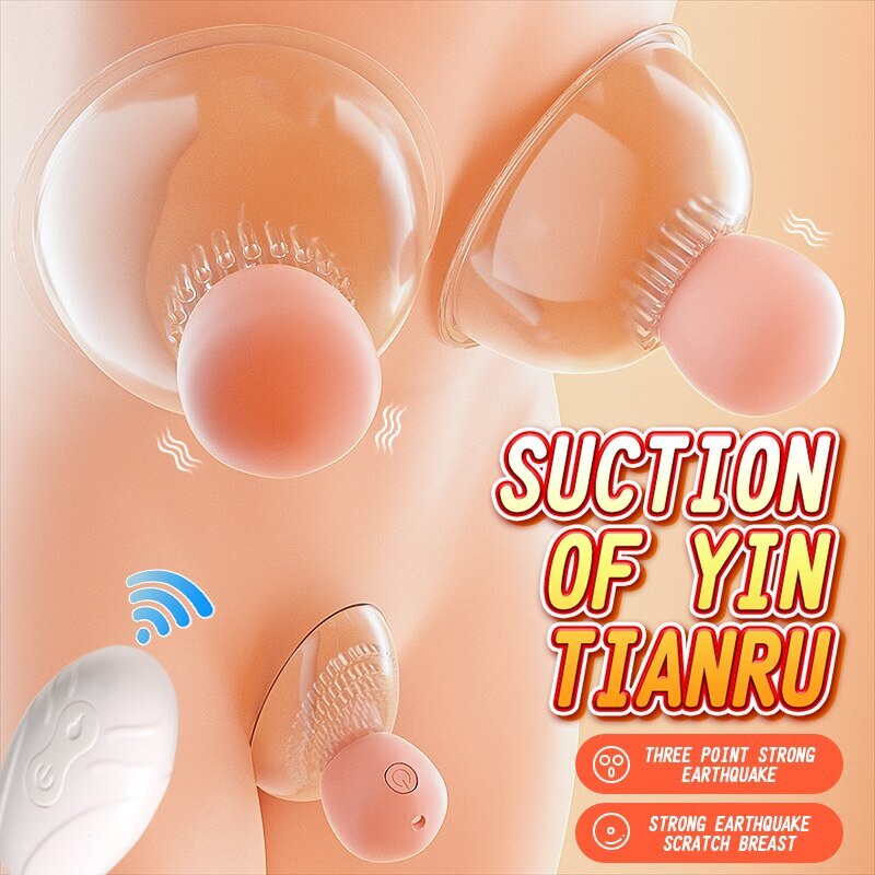 JIUUY Breast Enlargement Nipple Vibrator Breast Massager for Women Electric Adult Sex Toys Rechargable Chest Aspiration Massage